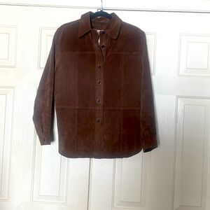 NWT Peter NYGard collection women's Brown 100% leather Jacket L Petite